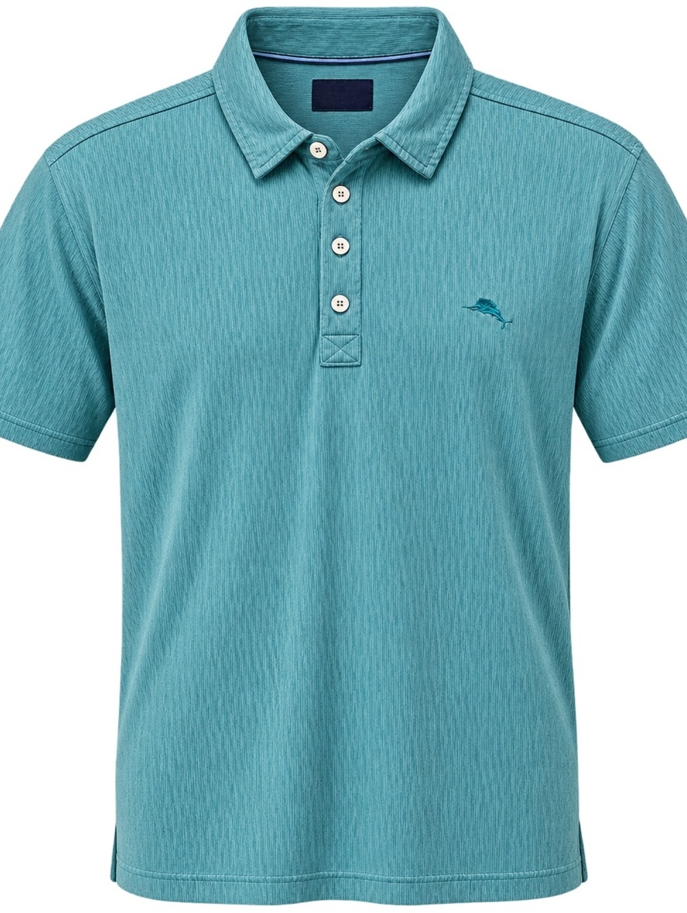 Tommy Bahama Men’s Teal Marlin Logo Short Sleeve Resort Golf Shirt-XL